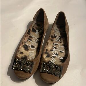 Sam Edelman Brown Embellished Flats size 7.5